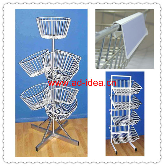 Metal Wire Iron Mesh Flooring Display Grid Rack