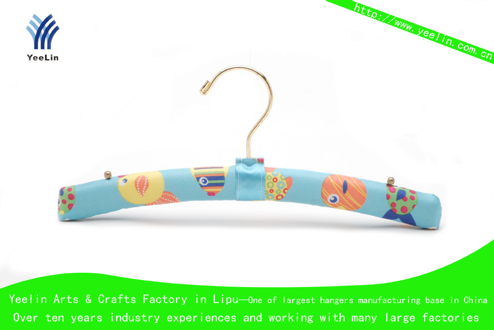 Cartoon Satin Padded Baby Clothes Hangers (YLFBK004-N1)