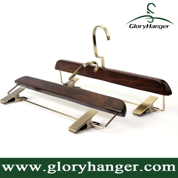 Deluxe Retro Pant Hanger with Flat Metal Clip