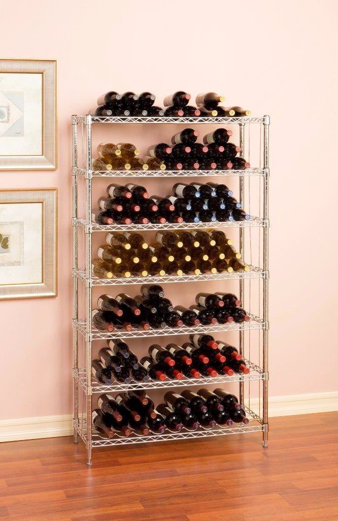 Free Standing Adjustable Commercial Iron Wine Cellar Rack, NSF Approval