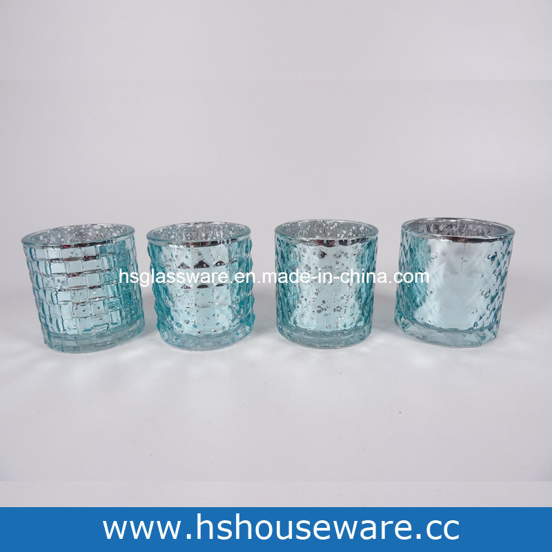 Different Style Colorful Glass Candle Holders