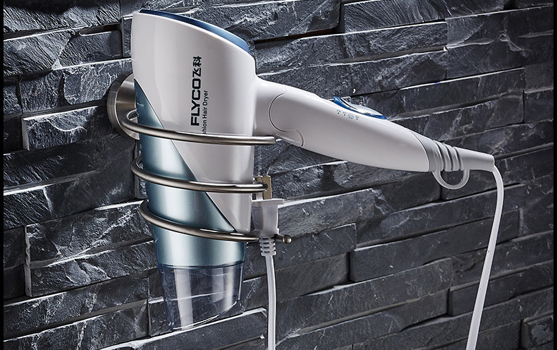 Wall Mounted Inox Stainless Steel Hair Dryer Holder