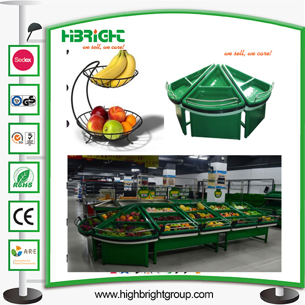 Acrylic Vegetable Fruit Display Rack Shelf for Supermarket