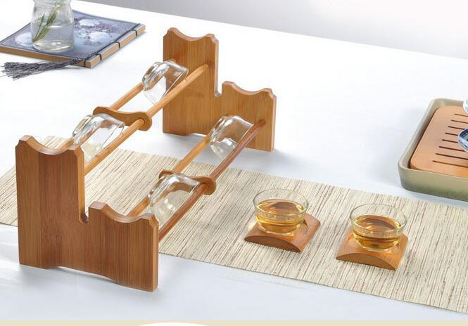 Bamboo Tea Cup Rack