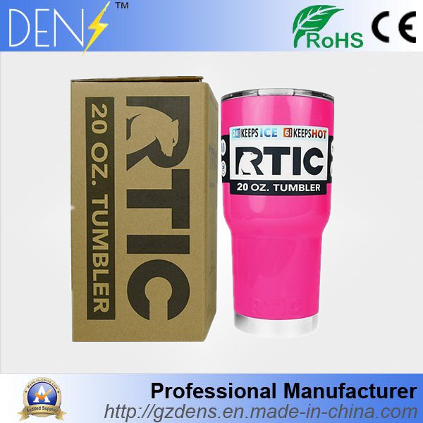 Vacuum Tumbler Neon Pink Powder Coated Cup 20oz Rtic