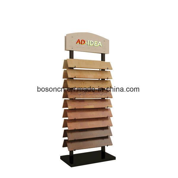 Custom Metal Floor Type Tile Display Tower Stand Shelf