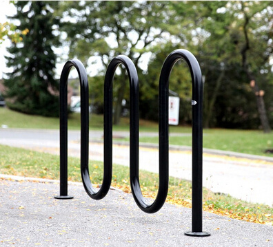 5 Bike Parking Outdoor Steel Wave Bike Rack