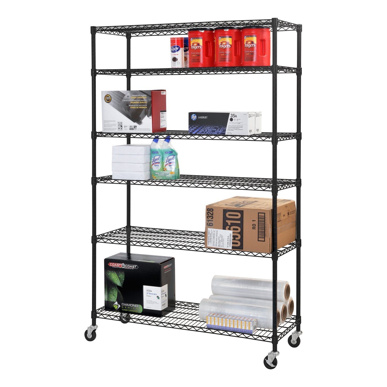 Adjustable Heavy Duty Metal Wire Garage Racking Unit, NSF Approval