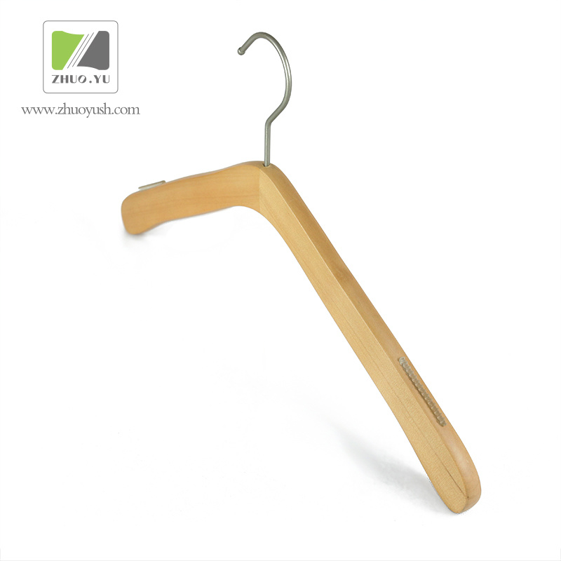 Hot Sale Wooden Shirt / Garment Hanger with Non-Slips Strip