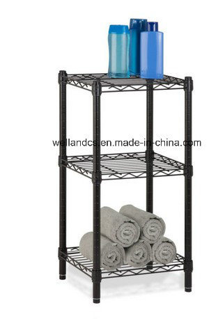 Epoxy 3 Tier Adjustable Steel Bathroom Wire Rack Shelving for Towel