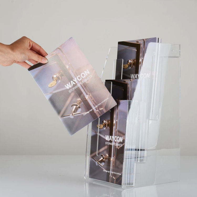 Desktop or Wall Mounted Acrylic Brochure Holder