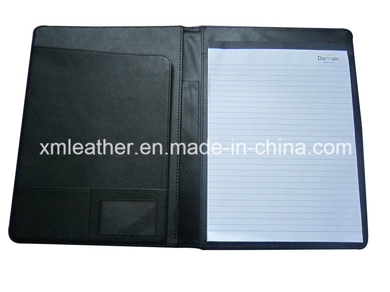 Non Zip A4 Leatherret File Folder with Pockets