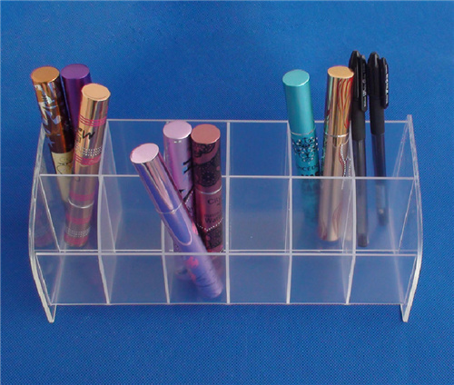 12 Slots Clear Acrylic Plastic Lipstick Display Holder for POS Display