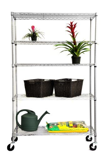 Outdoor Adjustable DIY Metal Garden Flower Shelf Rack, NSF Approval