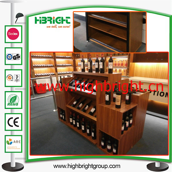 Pine Wood Luxury Store Supermarket Wine Rack