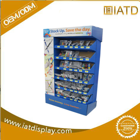 Professional Cardboard Pallet Display with 4c Offset Printing, Paper Display Stand, Floor Standing Display Unit