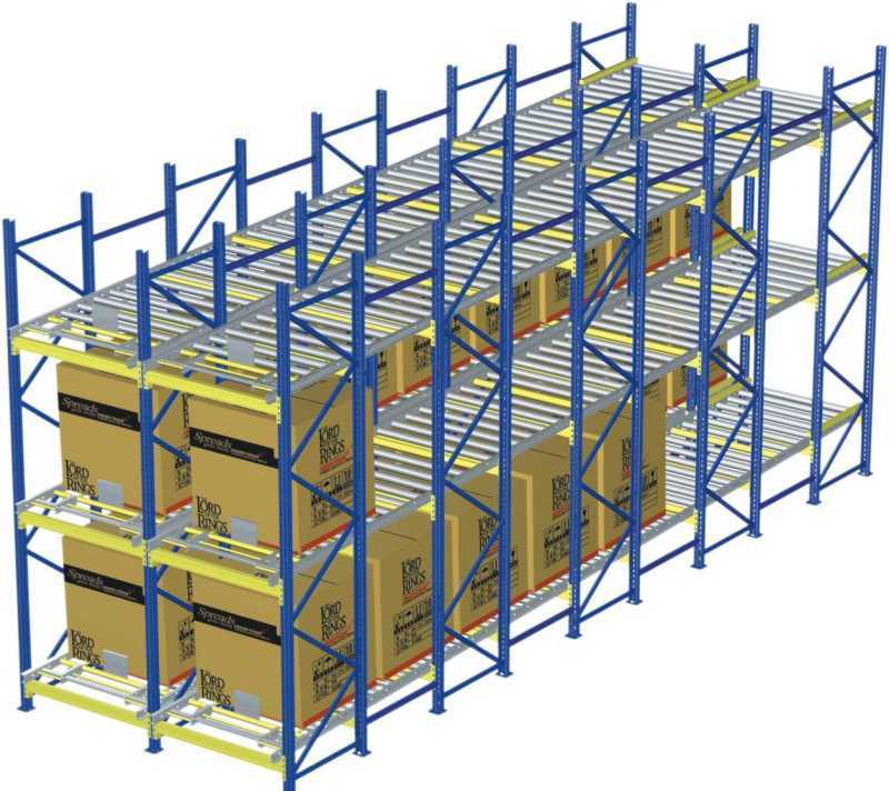 Gravity Warehosue Storage Steel Racking