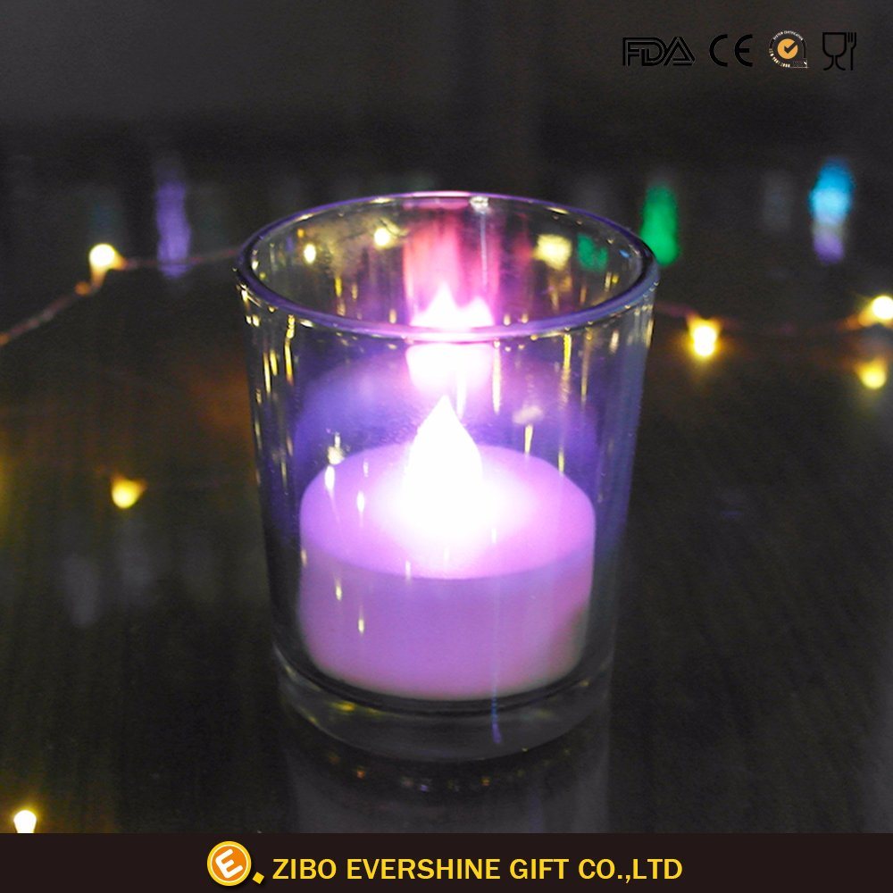 Clear Glass Cylinder Candle Holder