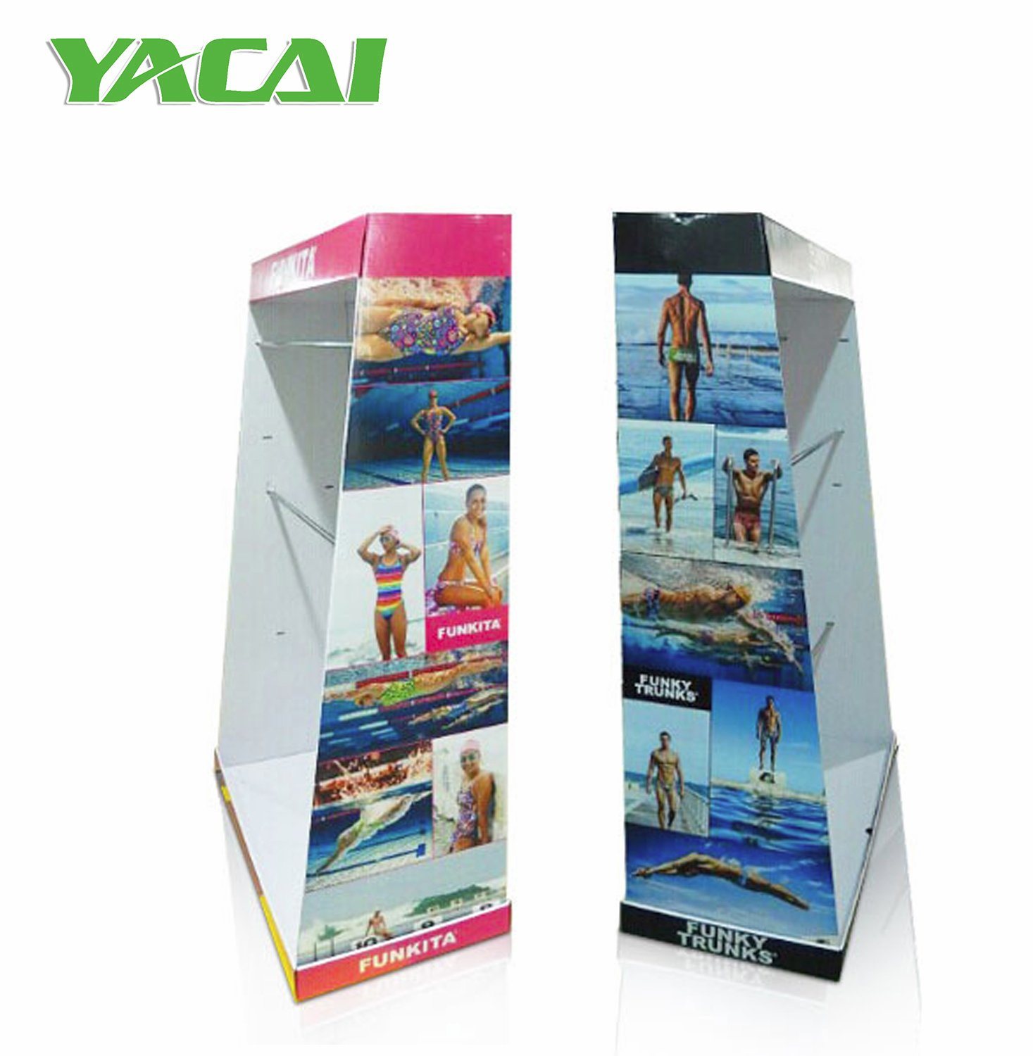 Swim-Wear Advertisiing Paperboard Floor Hanging Display Shelf