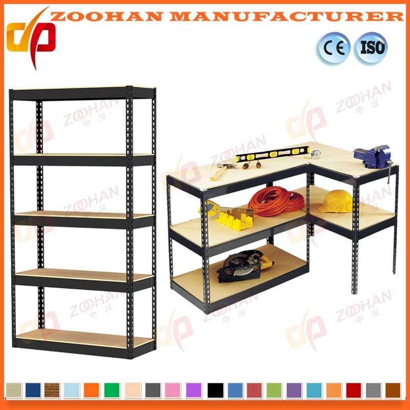 Metal Slotted Angle Kitchen Warehouse Garage Shoe Storage Rack (Zhr260)