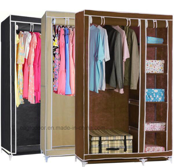 Modern Simple Wardrobe Household Fabric Folding Cloth Ward Storage Assembly King Size Reinforcement Combination Simple Wardrobe (FW-43)