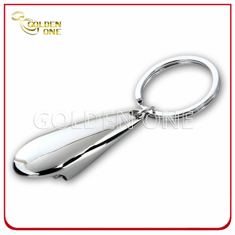 Chrome Plated Metal Blank Bottle Opener Keychain