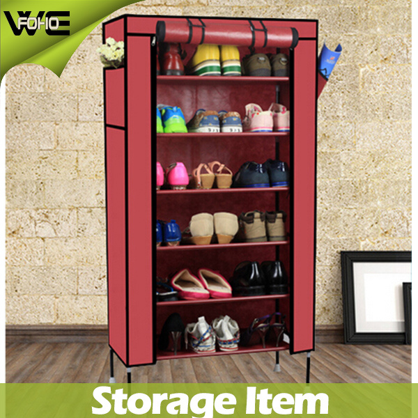 Waterproof Dustproof Fabric Shoe Shelving Storage Cabinet