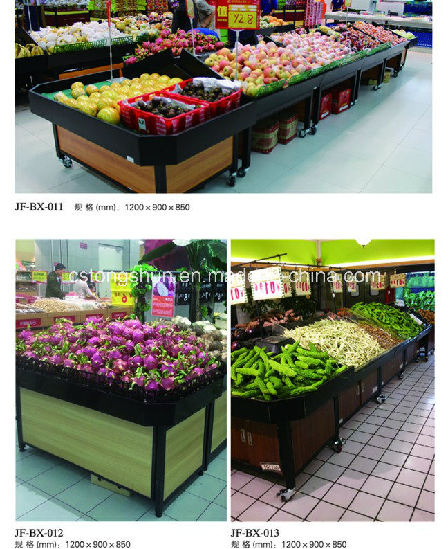 Vegetable and Fruit Display Stand Shelf for Supermarket
