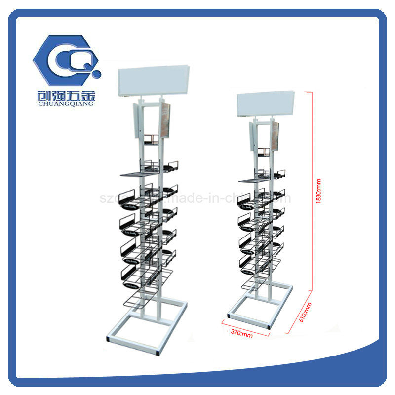 Customized Knock-Down Floor Metal Helmet Display Rack for Selling