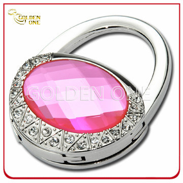 Novelty Metal Crystal Stone Decoration Folding Bag Holder