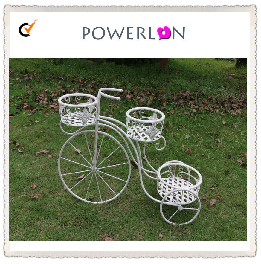 2017 Classical Shabby Chic Metal Bicycle Flower Planter Stand (PL08-6942)