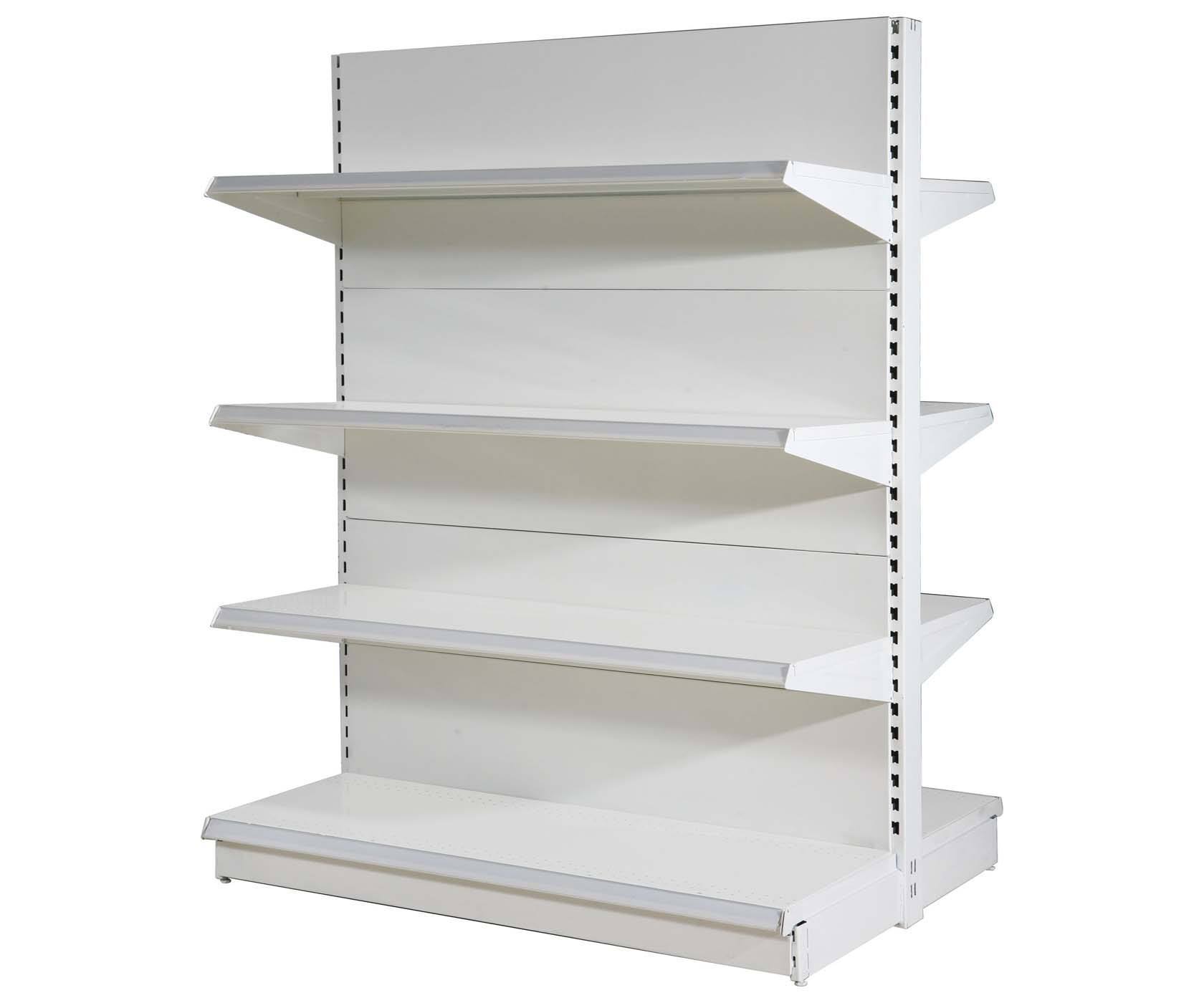 Supermarket Gondola Display Shelf with Back Panel