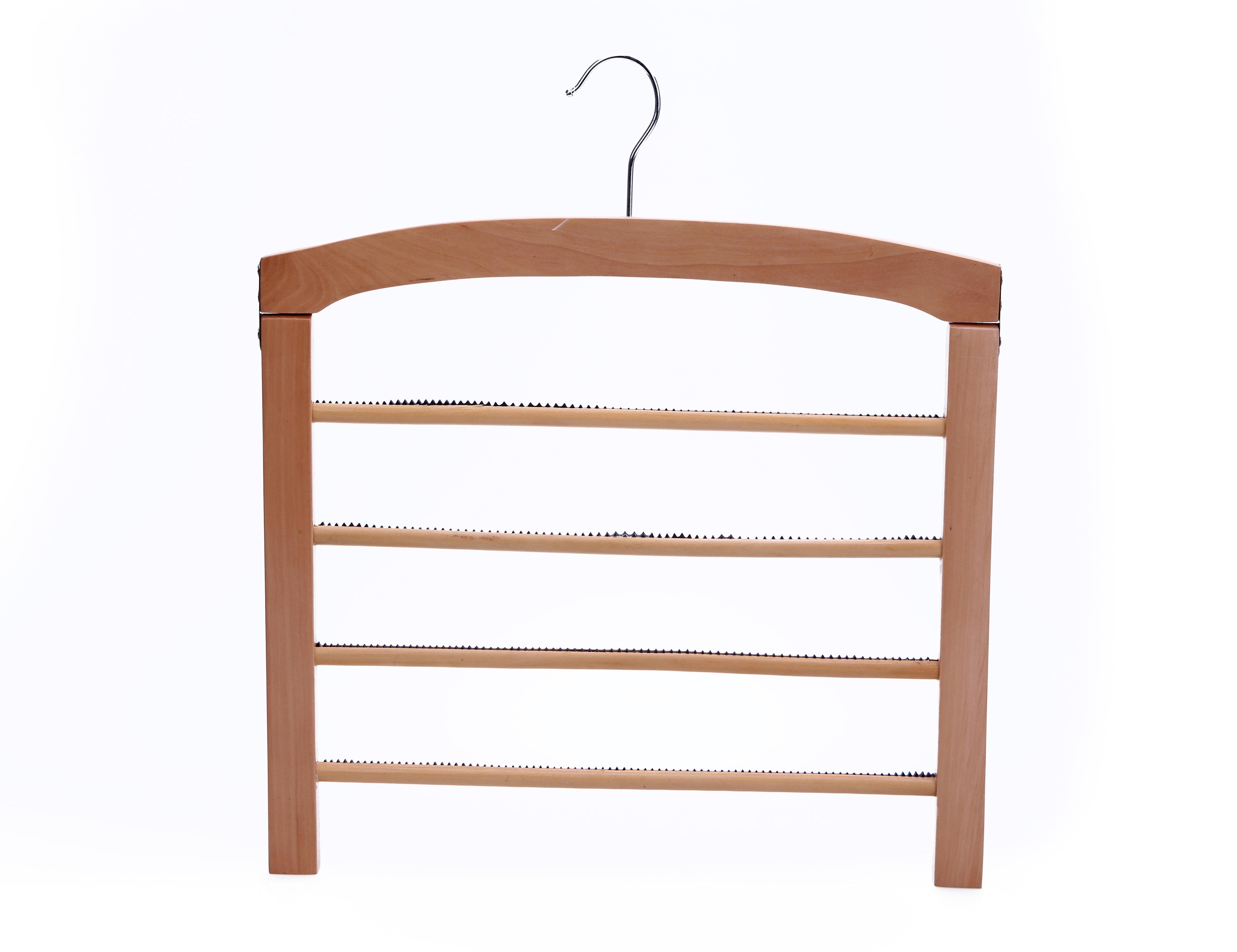 Brown Paint Multifunctional Wooden Hanger for Anti-Strip