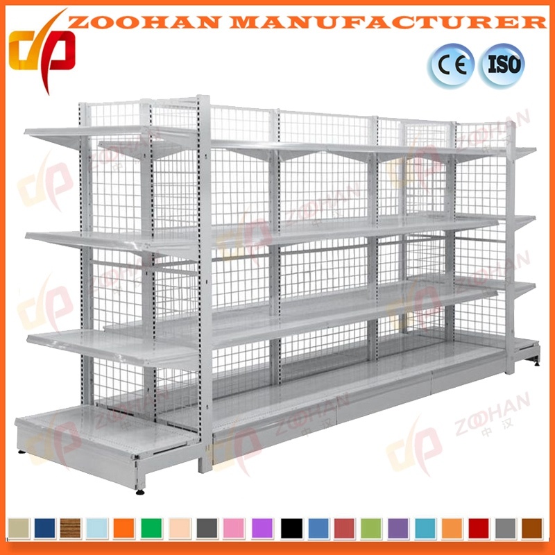 Heavy Duty Double Wire Mesh Gondola Supermarket Store Shelving (Zhs351)