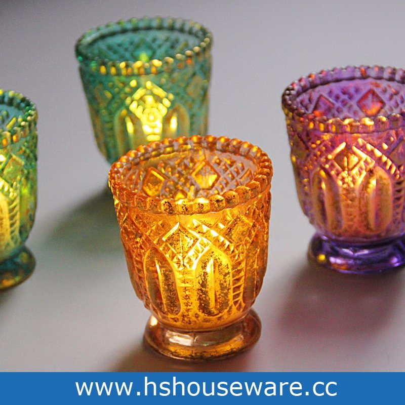 Colorful Glass Candle Holders for Tealight