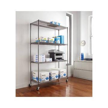 Adjustable Chrome Office Storage Wire Rack