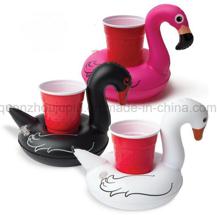 OEM PVC Beach Pool Inflatable Swan Cup Holder