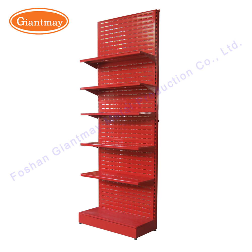 Durable Powder Coated Floor Standing Metal Panels Display Rack for Hanging Hardware Tool Accessories