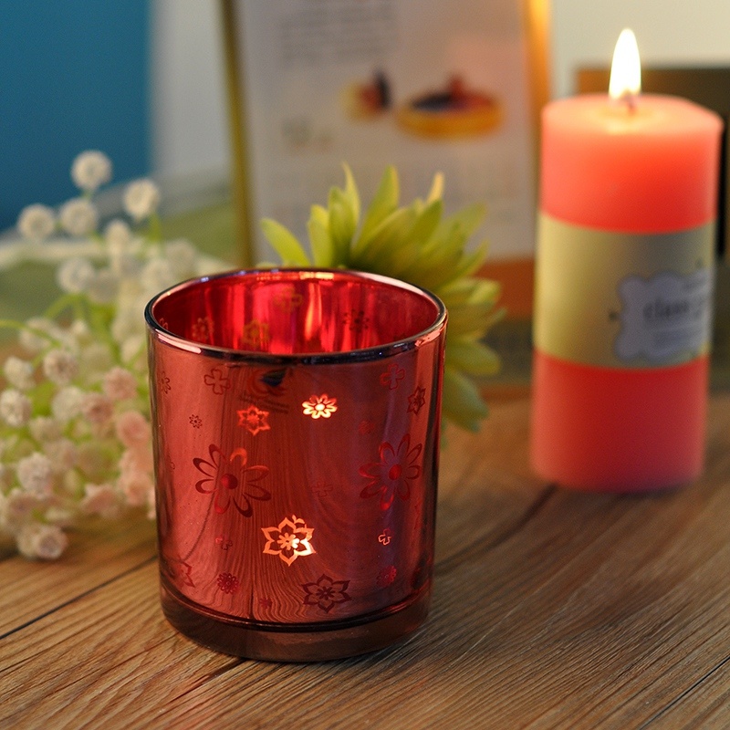 Laser Pattern Candle Holder with Color Painted