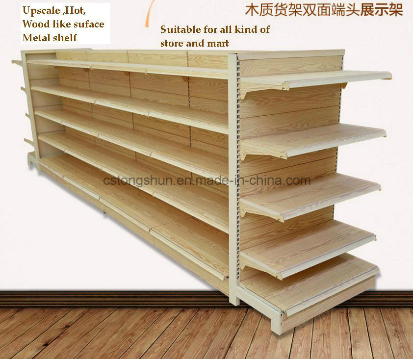 Ce Wood Surface Double Side Wall Shelve