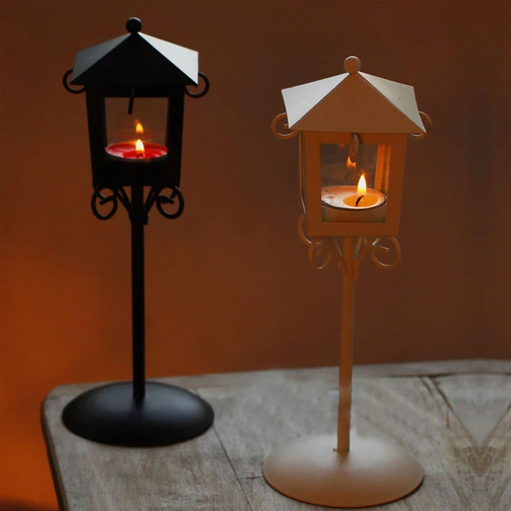 Modern Nightstand Wedding Decor Glass Metal Tall Candle Holders