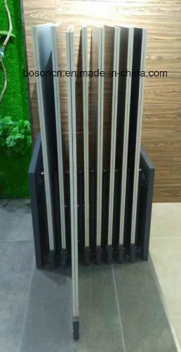 Floorstanding Black Metal Tube Advertising 5-Tier Paver Natural Stone Ceramic Tile Display Rack