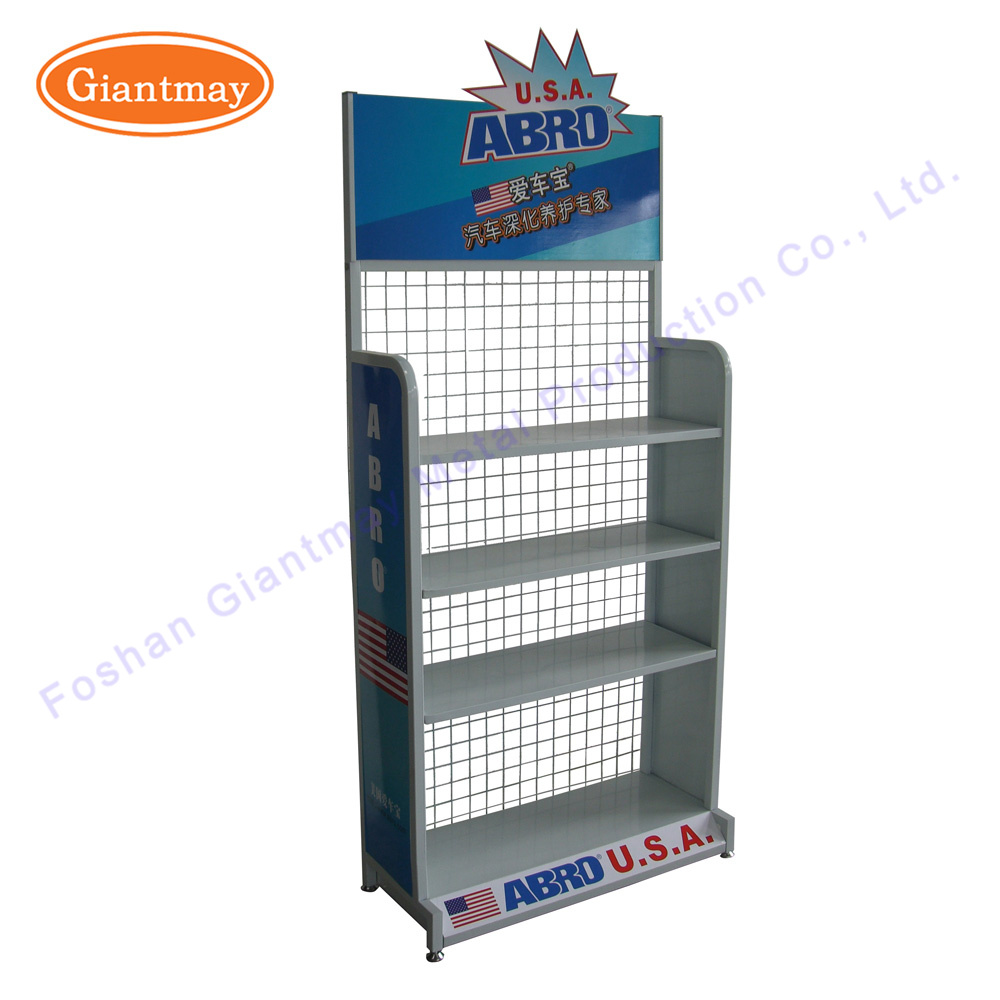 Metal 4 Shelves Customized Engine Oil Products Display Rack