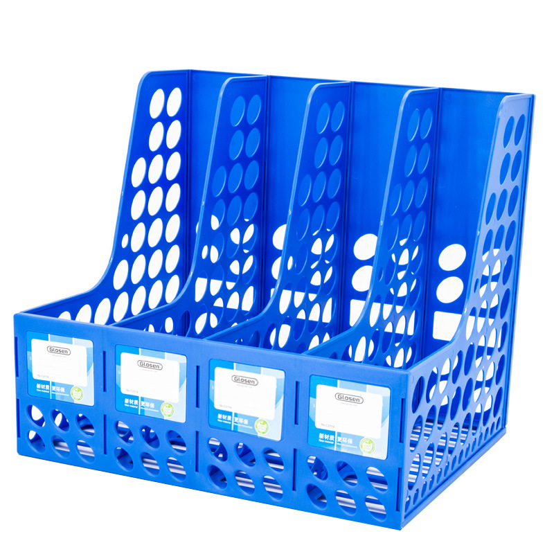 Plastic 4 Columns Office Files Storage File Rack