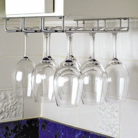 Kitchen Metal Wine Glass Cup Holder Rack