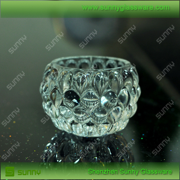 Pinecone Glass Votive Candle Holder