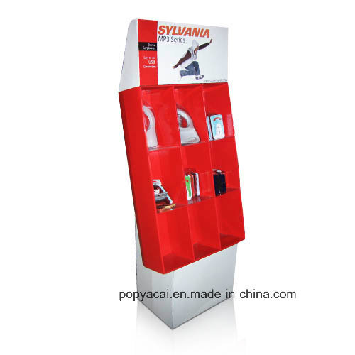 MP3 Retail Corrugated Display Rack/Power Wing Display Units