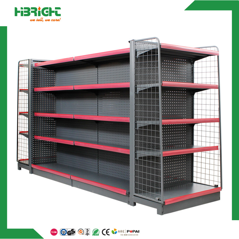 American Style Pegboard Gondola Shelving for Supermarket Grocery