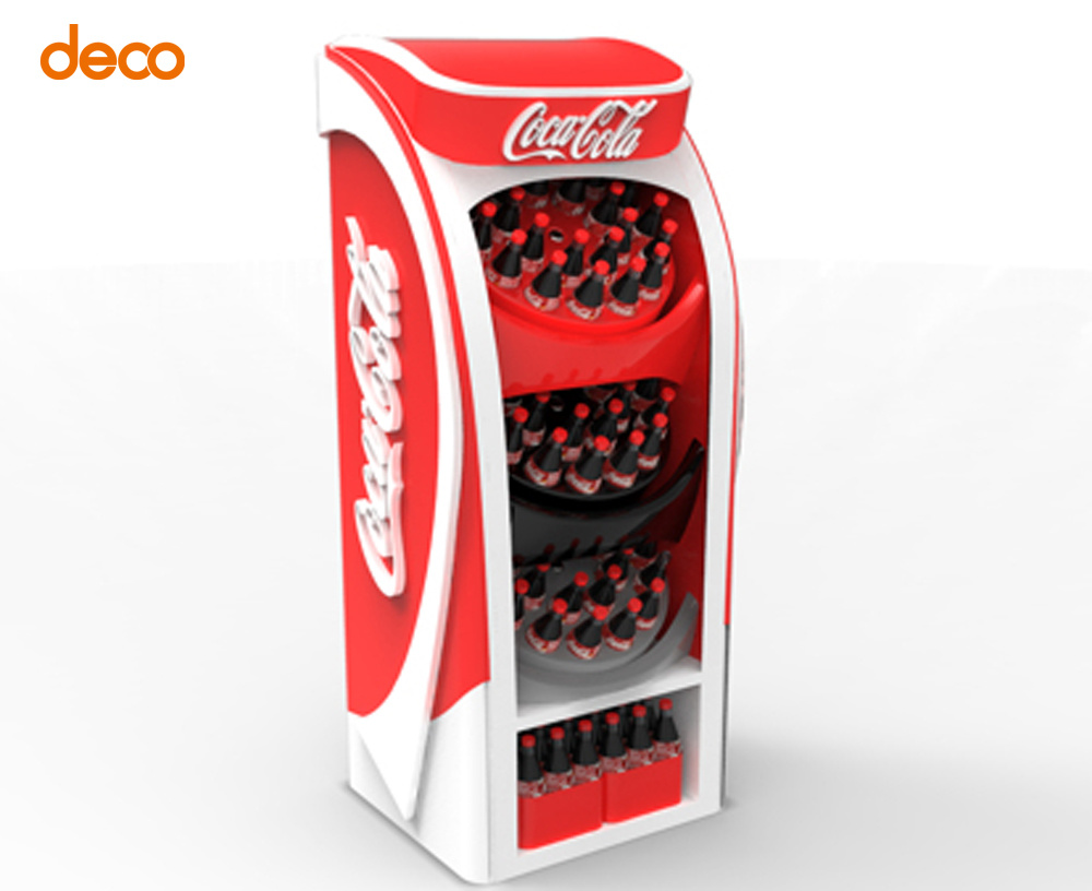 Cola Promotional Floor Acrylic Display Shelf