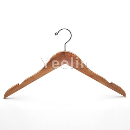 Basic Wood Cloth Hanger with Notches (YW664315N)